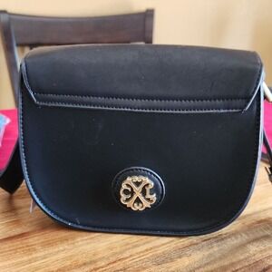 Christian Lacroix Black and Gold Crossbody Bag with Elegant Design